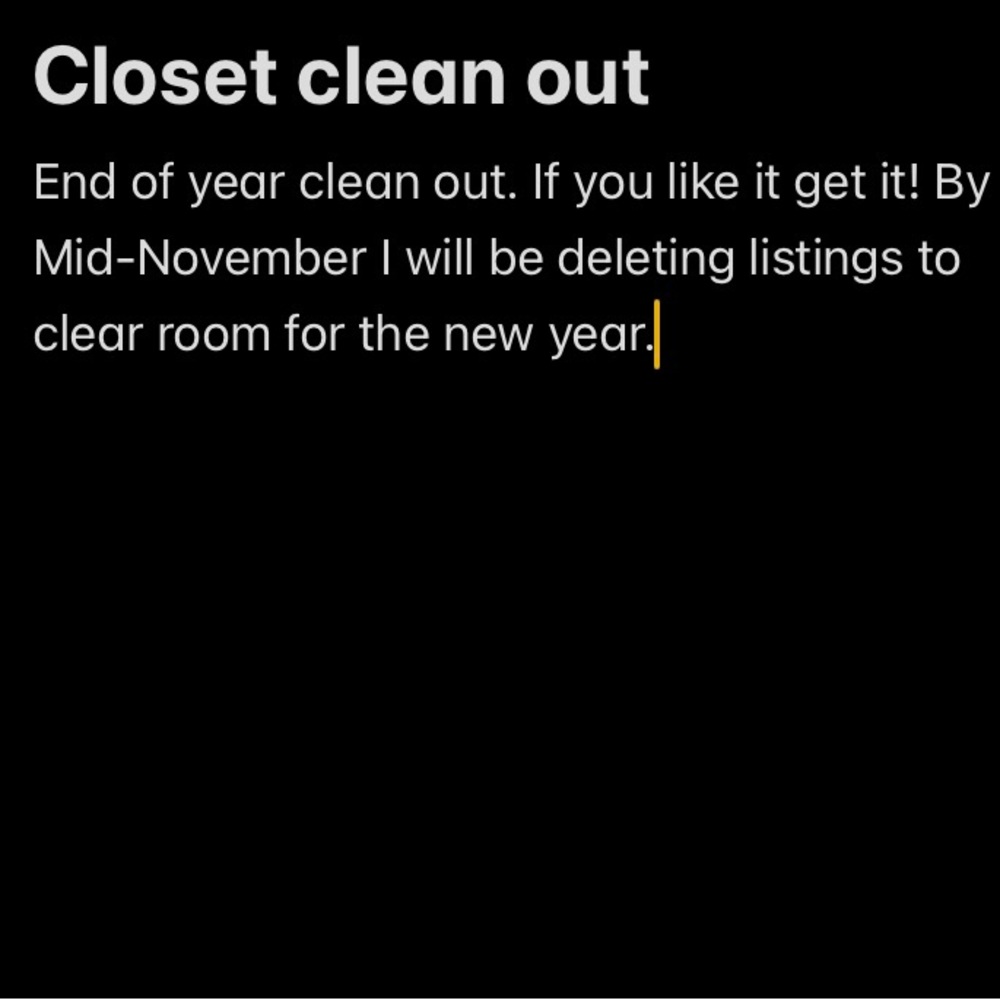 Closet Clean Out Notice